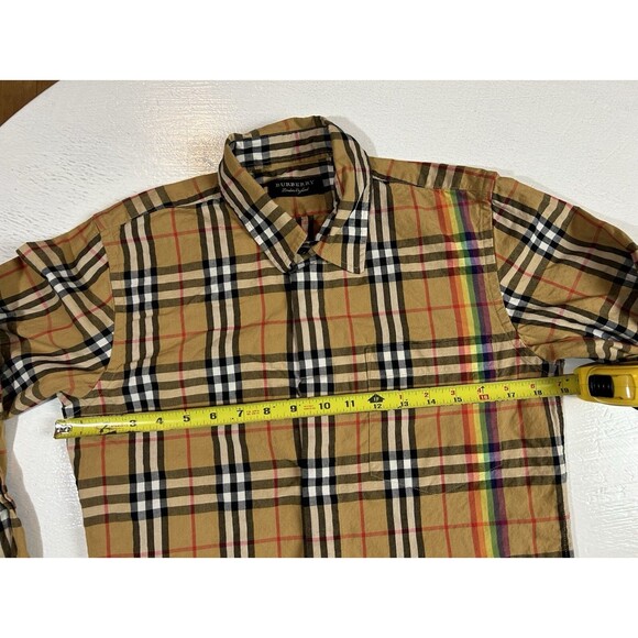 Burberry Tan Checkered Men's Shirt - Picture 6 of 8